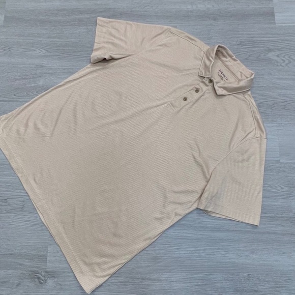 UNTUCKit Other - UNTUCKit Men's Large Short Sleeve Cotton Polo Shirt Beige
